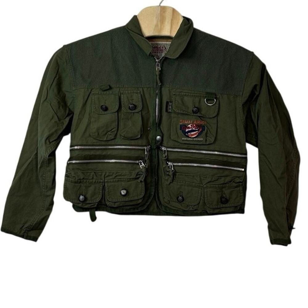 The Gembony Frontier Riders Burning Sun VTG African Cropped Safari Jacket Size L